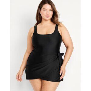 Old Navy Side-Tie Swim Dress Black XXL - NWOT